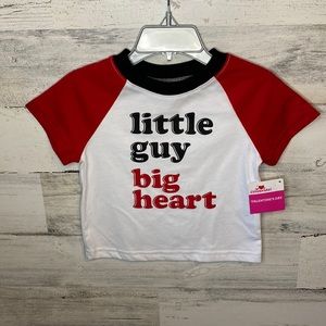 Baby “little guy big heart” Shirt Size 12 Months NEW